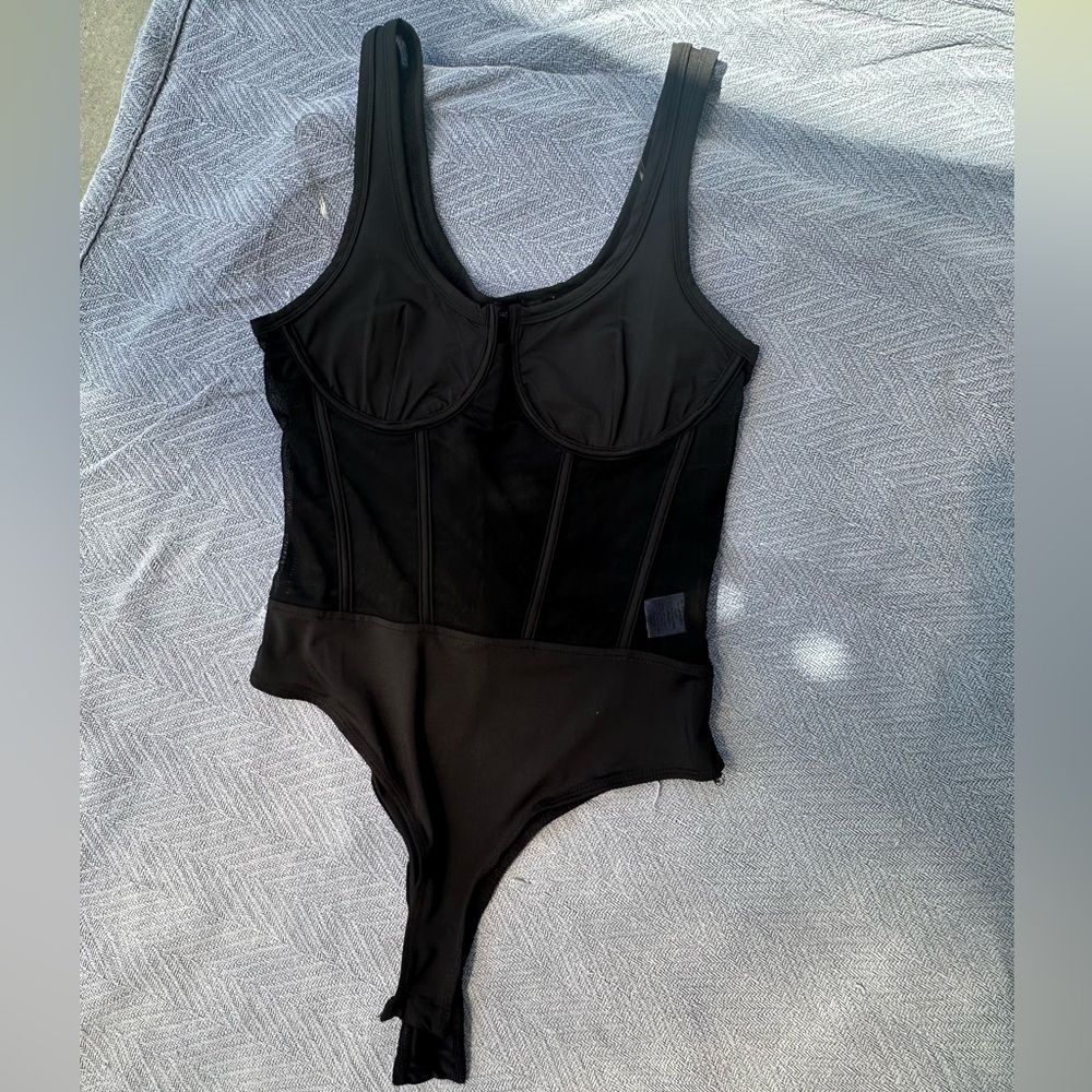 Mesh corset bodysuit